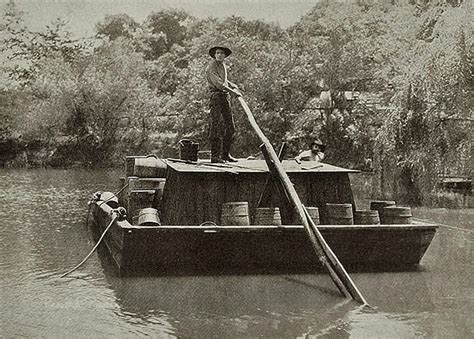Flat Boat Pictures In 1800s Flatboat On The Mississippi 1924
