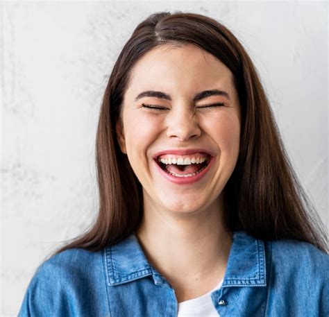 Free Photo Portrait Of Happy Laughing Woman