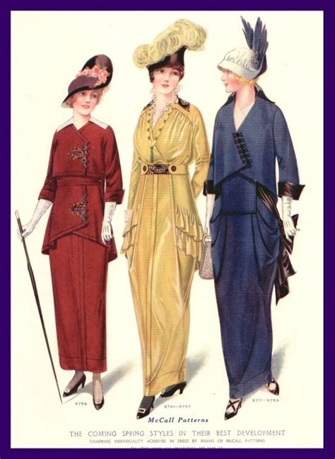 Mc Calls 1914 Fashion Illustration Vintage Fashion History 1910s