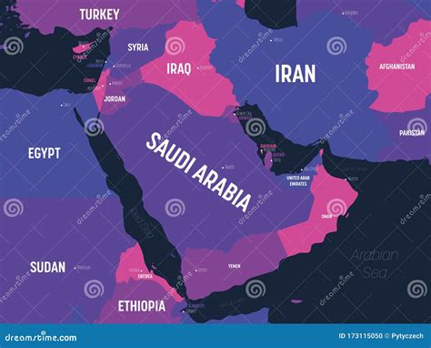 Carte Du Moyen Orient Grande Carte Politique Détaillée Du Moyen Orient