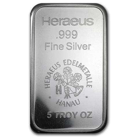 Buy 5 Oz Silver Bar Argor Heraeus New Design V2 Apmex