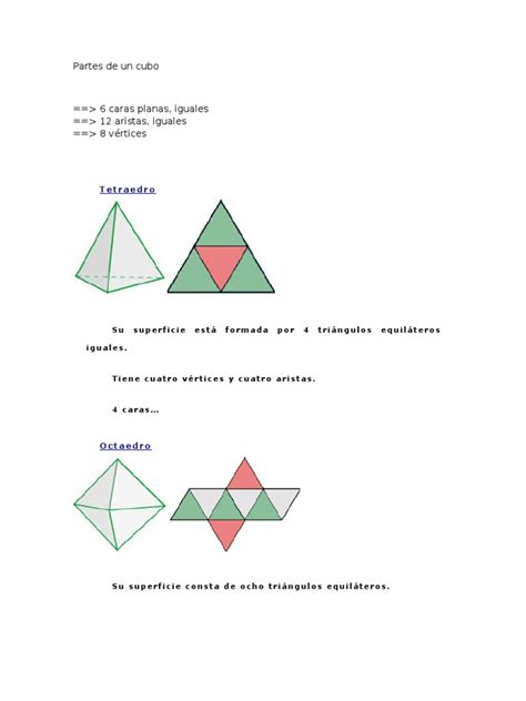 Partes De Un Cubo Formas Geométricas Espacios Topológicos