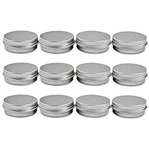 2 Oz 60 Ml Gram Jar Aluminum Round Tins Cosmetic Sample Metal Tins