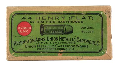 Lot Detail Box Of 44 Henry Flat Rim Fire Cartridges