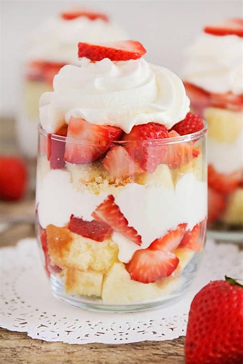Strawberry Shortcake Trifle Delicious Blend Of Buttery Pound Cake