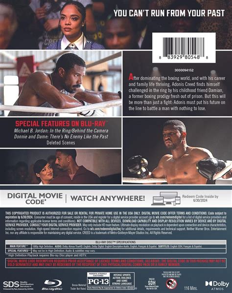 Creed 3 Blu Ray Cover Back Screen Connections