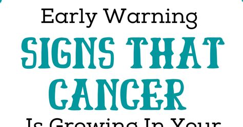 Early Cancer Warning Signs 5 Symptoms You Shouldnt Ignore Nutrition
