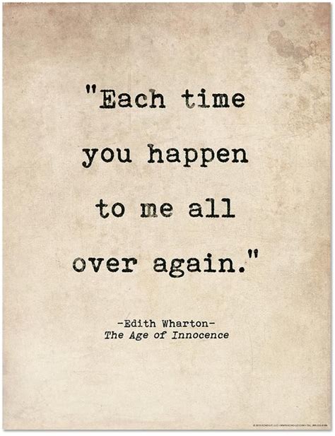 Romantic Quote Poster Each Time You Happen To Me All Over Etsy UK