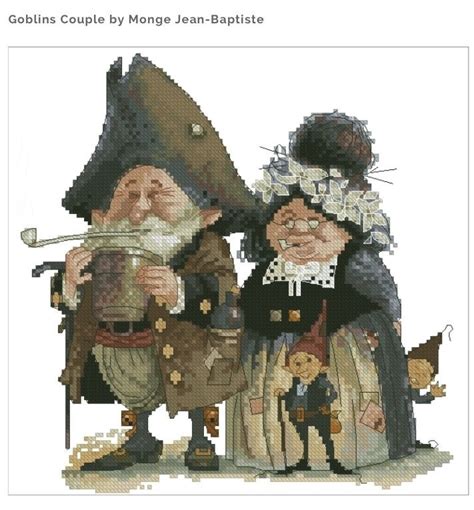 Cross Stitch Chart Goblins Pair Brewers Fantasy Series By Lena