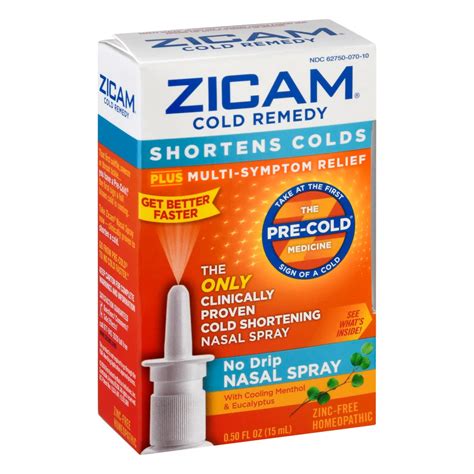 Zicam Cold Remedy Nasal Spray Shop Herbs And Homeopathy At H E B