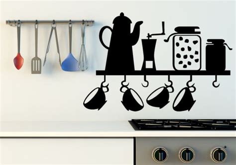 Aburrido de la decoración de tu cocina? Vinilo de utensilios de cocina para un buen cafe - Vinilos ...