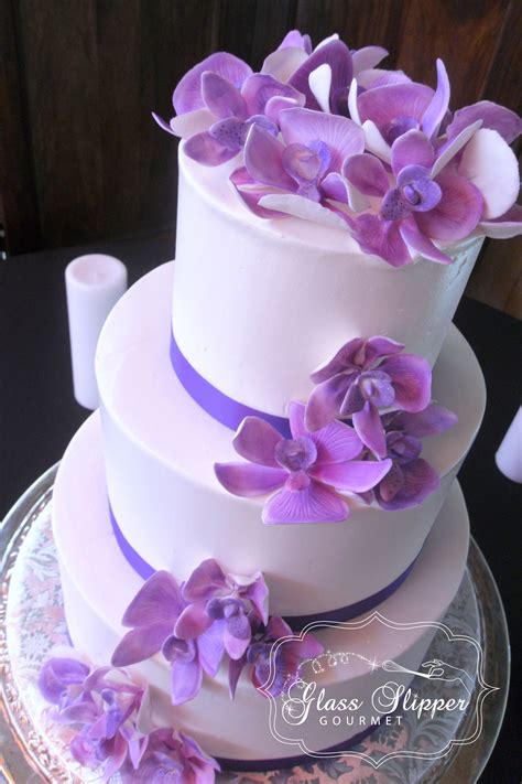 simple wedding cake glass slipper gourmet the blog orchid wedding cake wedding cakes