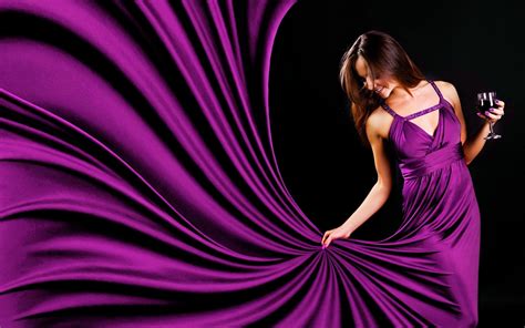 download purple dress dress brunette purple woman model hd wallpaper