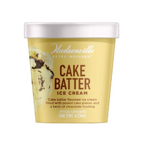 Hudsonville Cake Batter Ice Cream Pint 16 Oz Ralphs