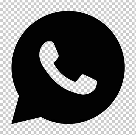 Computer Icons Whatsapp Logo Png Clipart Black And White Circle