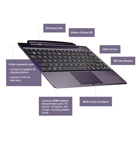 Asus Eee Pad Tf201 Docking Station Champagne For Transformer Prime