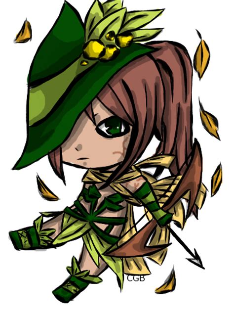 Little Green Archer Chibi Girl By Ravenblood2010 On Deviantart