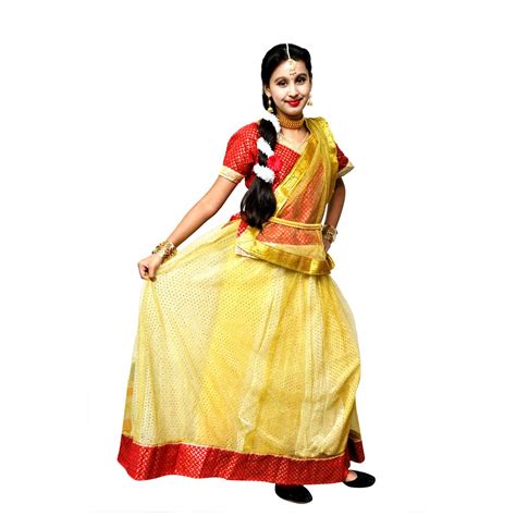 Itsmycostume Uttarpradesh Girl Indian State Kids Fancy Dress Costume