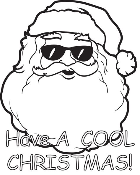 Cool Santa Coloring Pages Coloring Pages