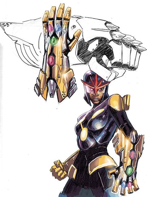 Nova Gauntlet Concept Art From Infinity Gauntlet Warzones 2015