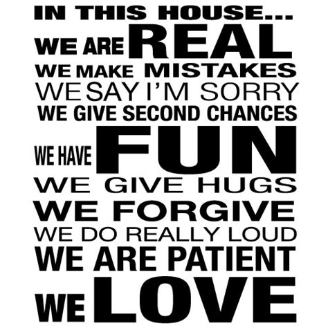 Wall Sticker In This House We Are Real Wlt237