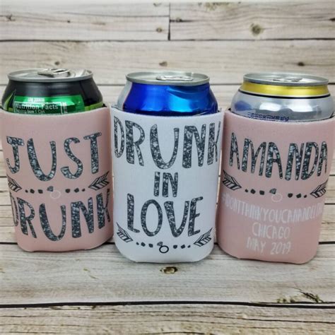 Drunk In Love Can Coolers Drunk In Love Bachelorette Party Etsy