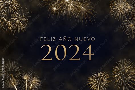 Feliz Año Nuevo 2024 Ilustración De Stock Adobe Stock