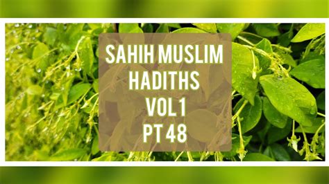 Sahih Muslim Hadiths Vol I Pt 48 YouTube