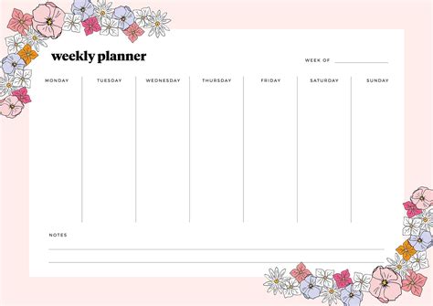 Printable Weekly Planner Weekly Planner Printable Planner Weekly