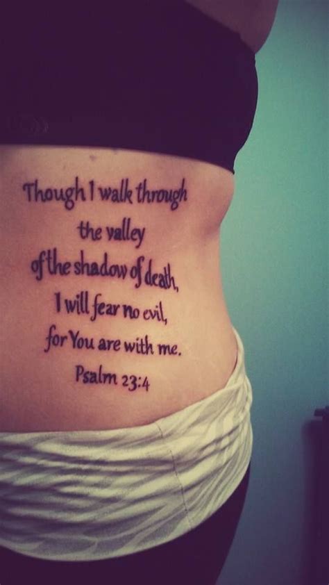 Bible Verse Tattoo Psalm 23 4 My Favorite One Love This New Tattoo