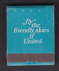 Fly The Friendly Skies Of United Airlines Matchbook