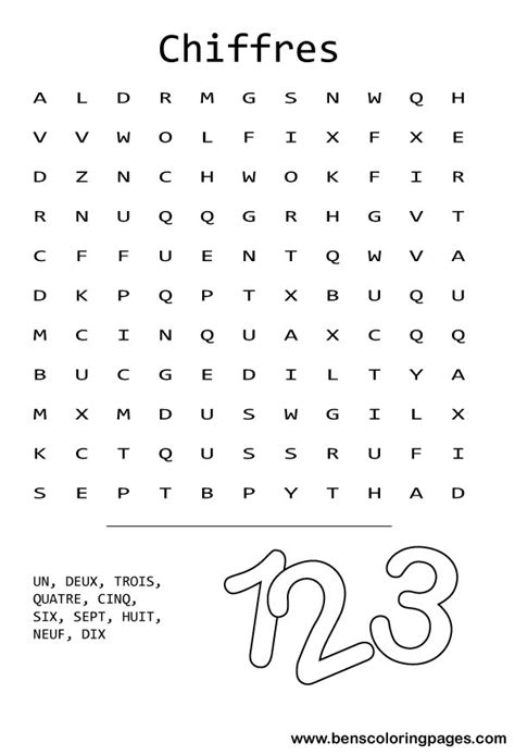 10 Best Images Of Word Search Worksheets French French