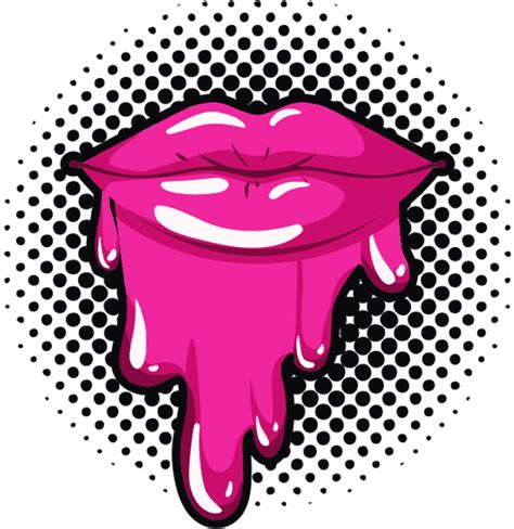 Female Lips Dripping Isolated Icon 素材 Canva可画