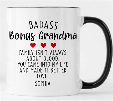 Personalized Bonus Grandma Mug Step Grandma T Bonus Etsy