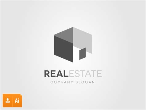 Abstract House Real Estate Logo Vector Blugraphic