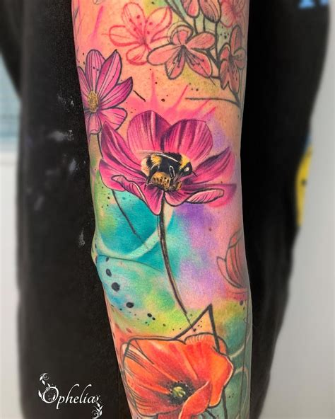 30 October Birth Flower Tattoo Ideas Cosmos And Marigolds Flower Tattoo