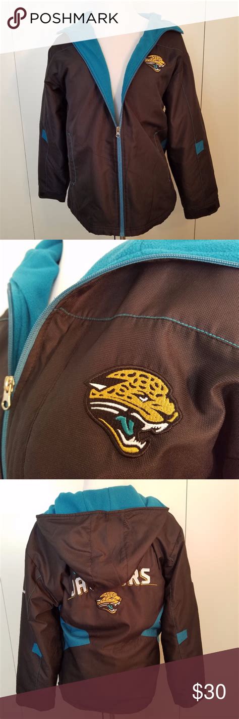 Jacksonville Jaguars Youth Size Large Coat Hooded Jacket Fleece Coat