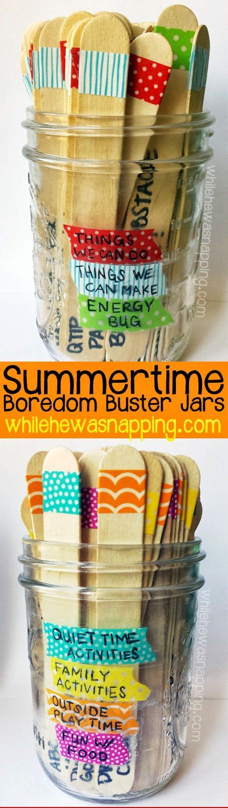 13 Best Images About Boredom Jar On Pinterest Decorated Jars Summer