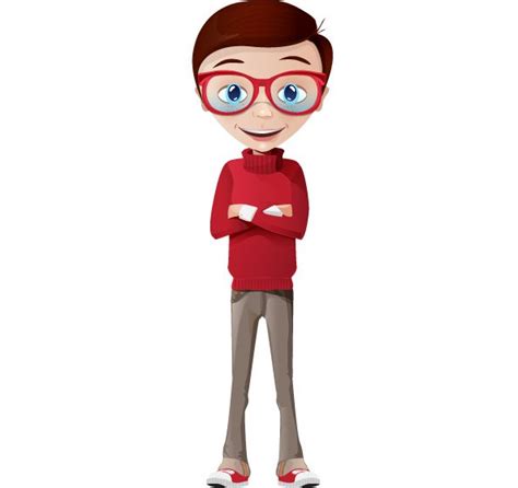 Smart Boy Vector Character Vector For Free Download Freeimages