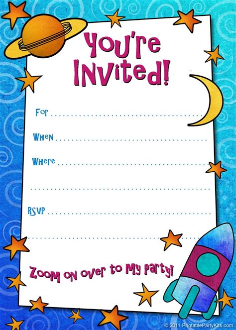 Free Printable Boys Birthday Party Invitations Hubpages
