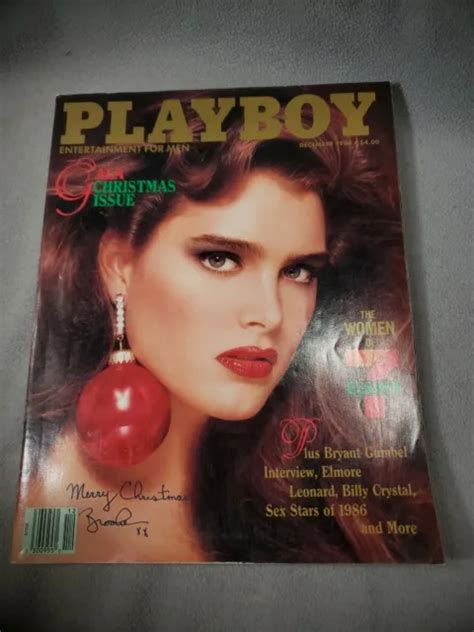 Playboy Magazine December 1986 Brooke Shields 7 Eleven Christmas
