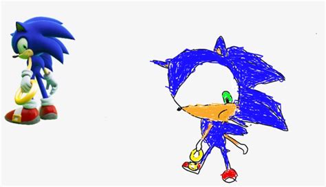 Sonic Drawing Im Really Bad By Solarisphase On Deviantart Bad Sonic Drawing X PNG