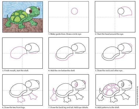 How To Draw A Cute Turtle · Art Projects For Kids Kids Art Projects