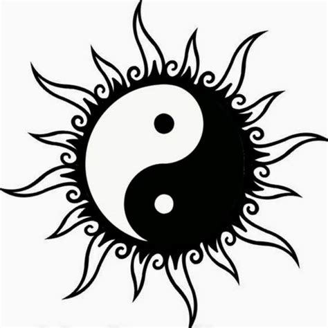 Black Tribal Sun Yin Yang Tattoo Design Yin Yang Tattoos Ying Yang