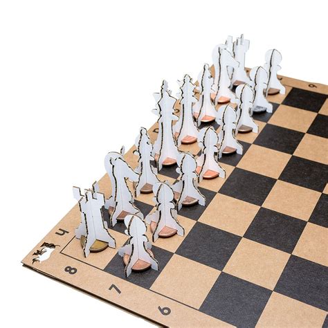 Penny Chess Set Recycled Cardboard Sustainable Chess Set