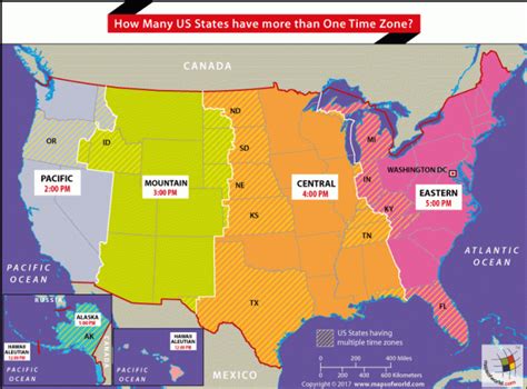 Time Zones Map Usa States Kinderzimmer 2018