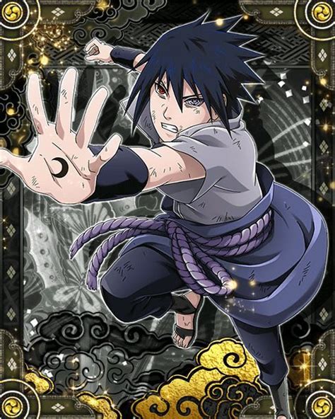 An Anime Character With Black Hair And Blue Eyes Is Holding His Hand Up