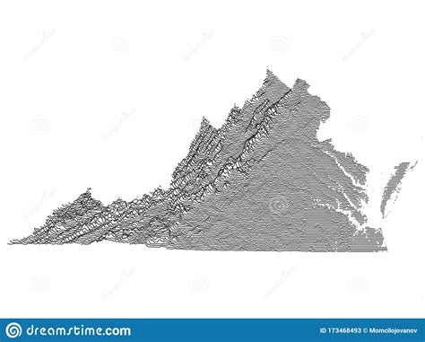 Virginia Relief Map Stock Vector Illustration Of Arizona 173468493