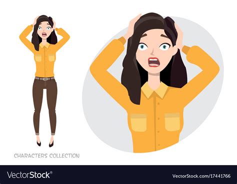 Surprised Shocked Woman Royalty Free Vector Image
