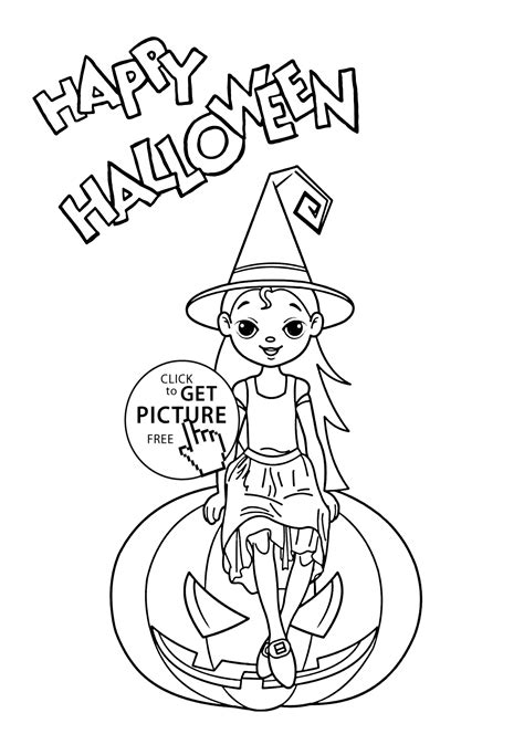 Coloring pages themed on some festival or special occasion have been popular all over the world for a long time. Halloween Little witch coloring page for kids, printable ...